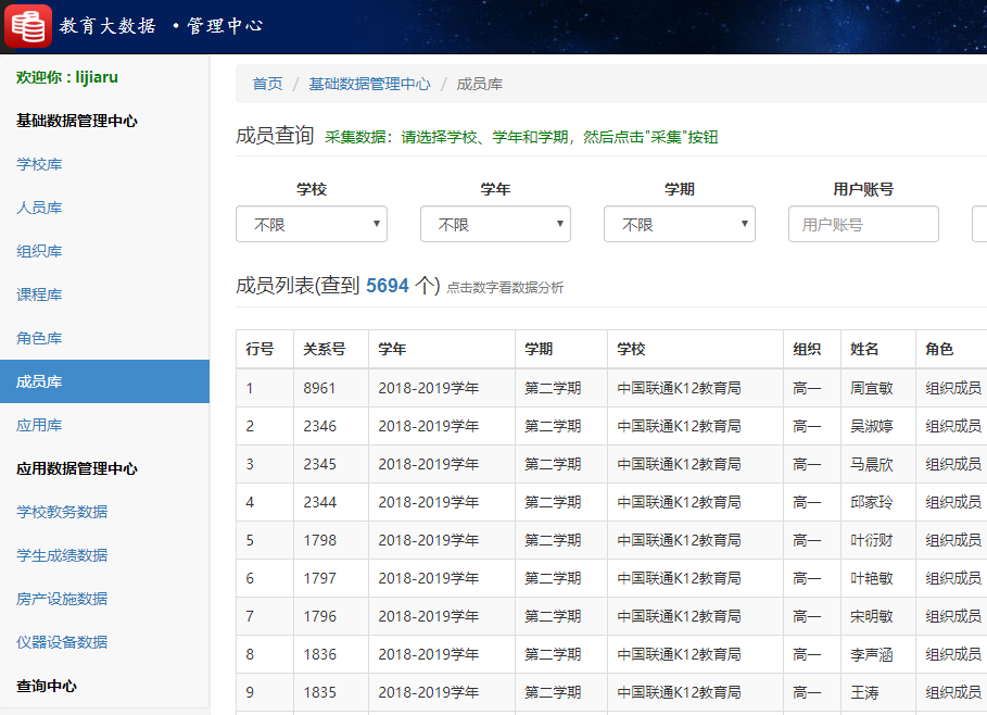世界杯体育官方网站教育大数据系统成员库